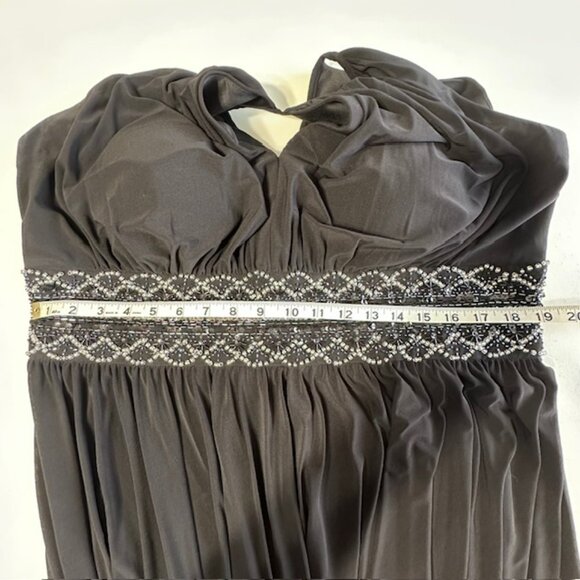 R&M Richards Black halter keyhole neckline sleeveless dress Woman Size 16W - Picture 7 of 9